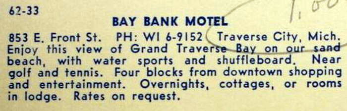 Island View Cottages (Bay Bank Motel) - Vintage Postcard (newer photo)